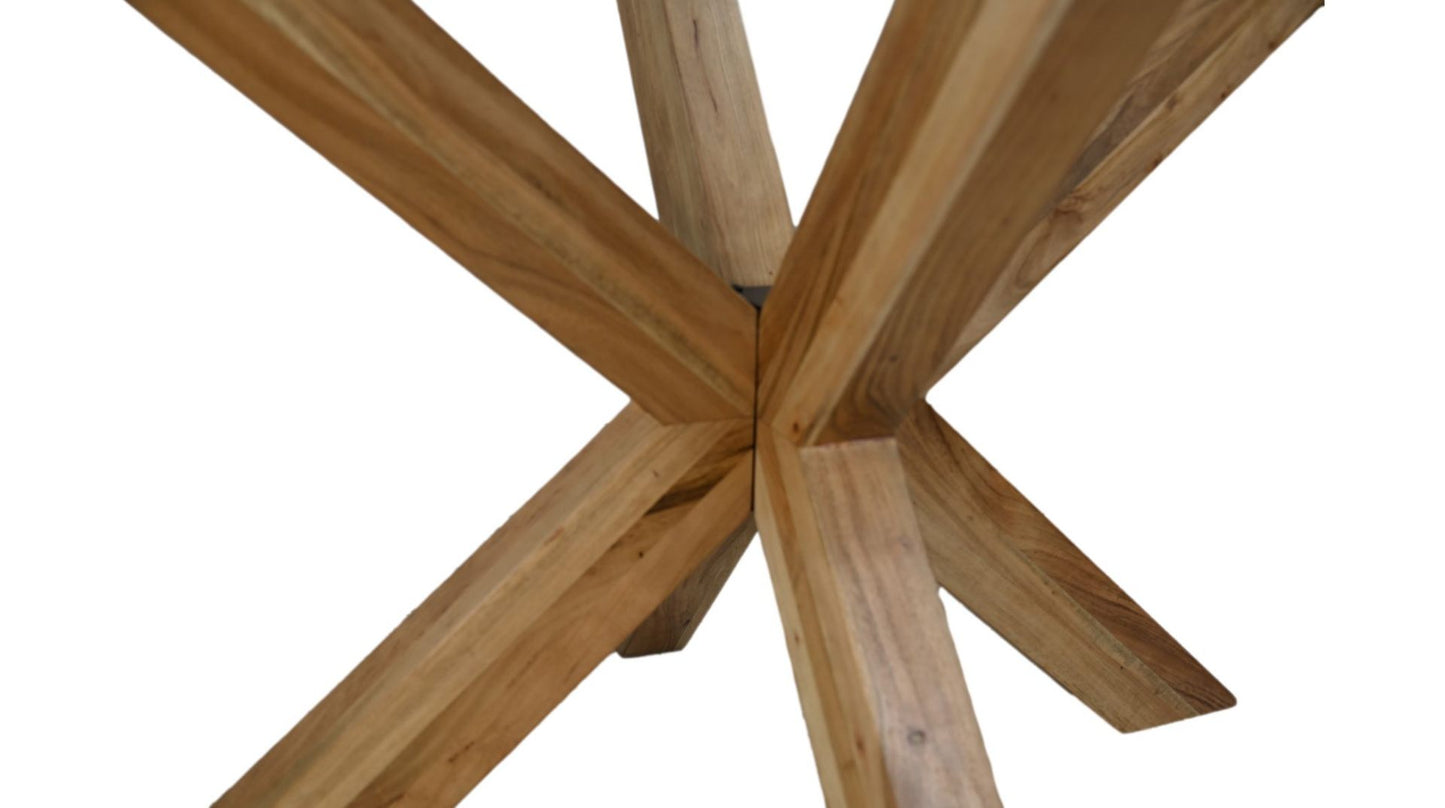 HSM Collection-Tischgestell Spider-75x75x72-Natur-Akazie