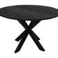 HSM Kollektion-Runder Esstisch Mosaik-140x140x77-Schwarz-Mango/Metall