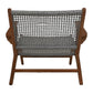 HSM Collection-Gartensessel Rio mit Armlehne KD-80x80x67-Natur/Grau-Teak/Bananenblatt