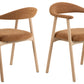 HSM Collection-Esszimmerstuhl Ella Mit Arm S/2-56x54x76-Terrakotta/Weiß Pigmentiert-Stoff/Eiche