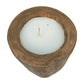 HSM Kollektion-Kerze Baumstamm Groß-ø20x20-Natur-Teak