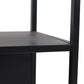 HSM Collection-Offenes Regal Levels-78x35x178-Schwarz-Mango/Metall