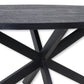 HSM Collection - Ovaler Esstisch Melbourne - 160x90x76 - Schwarz - Mango/Metall
