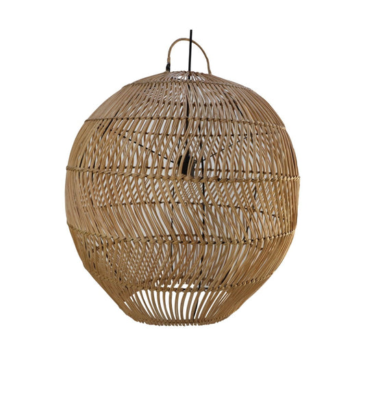 HSM Kollektion-Hängelampe Rattan-55x55x55-Natur-Rattan