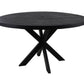 HSM Kollektion-Runder Esstisch Melbourne-130x130x76-Schwarz-Mango/Metall