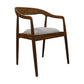 HSM Kollektion-Esszimmerstuhl Wifera + Sitz-55x41x78-Natur/Weiß-Teak/Stoff