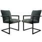 HSM Collection-Esszimmerstuhl Boston S/2-56x68x89-Hellgrün/Schwarz-Stoff/Metall