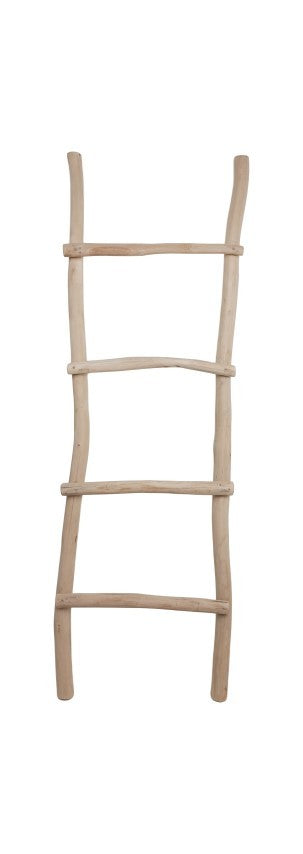 HSM Kollektion - Dekorative Leiter - 50x6x150 - Natur - Teak
