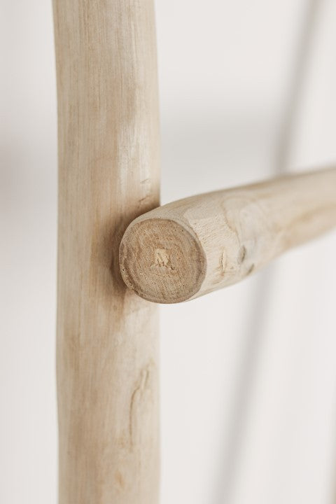 HSM Kollektion - Dekorative Leiter - 50x6x150 - Natur - Teak