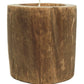 HSM Kollektion-Kerze Baumstamm Groß-ø20x20-Natur-Teak