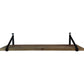 HSM Collection-Wandregal -100x25x20-Natur/Schwarz-Mango/Metall