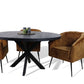 HSM Kollektion-Runder Esstisch Melbourne-130x130x76-Schwarz-Mango/Metall