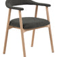 HSM Collection-Esszimmerstuhl Ella Mit Arm S/2-56x54x76-Grau/Weiß Pigmentiert-Stoff/Eiche