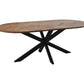 HSM Kollektion - Ovaler Esstisch Mosaik - 240x110x76 - Natur/Schwarz - Mango/Metall