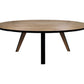 HSM Collection - Ovaler Esstisch Milano - 180x100x76 - Natur/Schwarz - Akazie/Metall