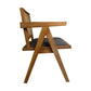 HSM Collection-Esszimmerstuhl Phi-52x54x83-Natur/Dunkelgrau-Teak/Stoff