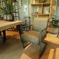HSM Collection-Esszimmerstuhl Texas S/2-55x50x85-Grün/Grau-Leder/Metall
