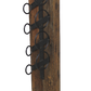 HSM Collection-Stand Weinregal 4 Flaschen-32x28x100-Braun/Schwarz-Teak