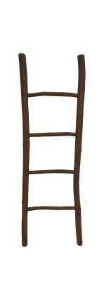 HSM Kollektion - Dekorative Leiter Pank - 50x6x150 - Braun - Teak