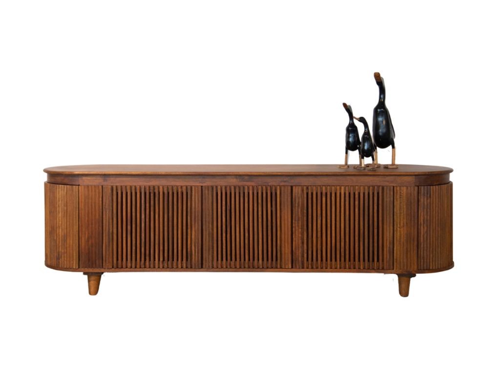 HSM Collection-TV-Schrank Tide 5 Tür-190x45x55-Braun-Mango