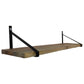 HSM Collection-Wandregal -100x25x20-Natur/Schwarz-Mango/Metall