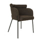 HSM Collection-Esszimmerstuhl Luca S/2-57x60x81-Braun/Schwarz-Stoff/Metall