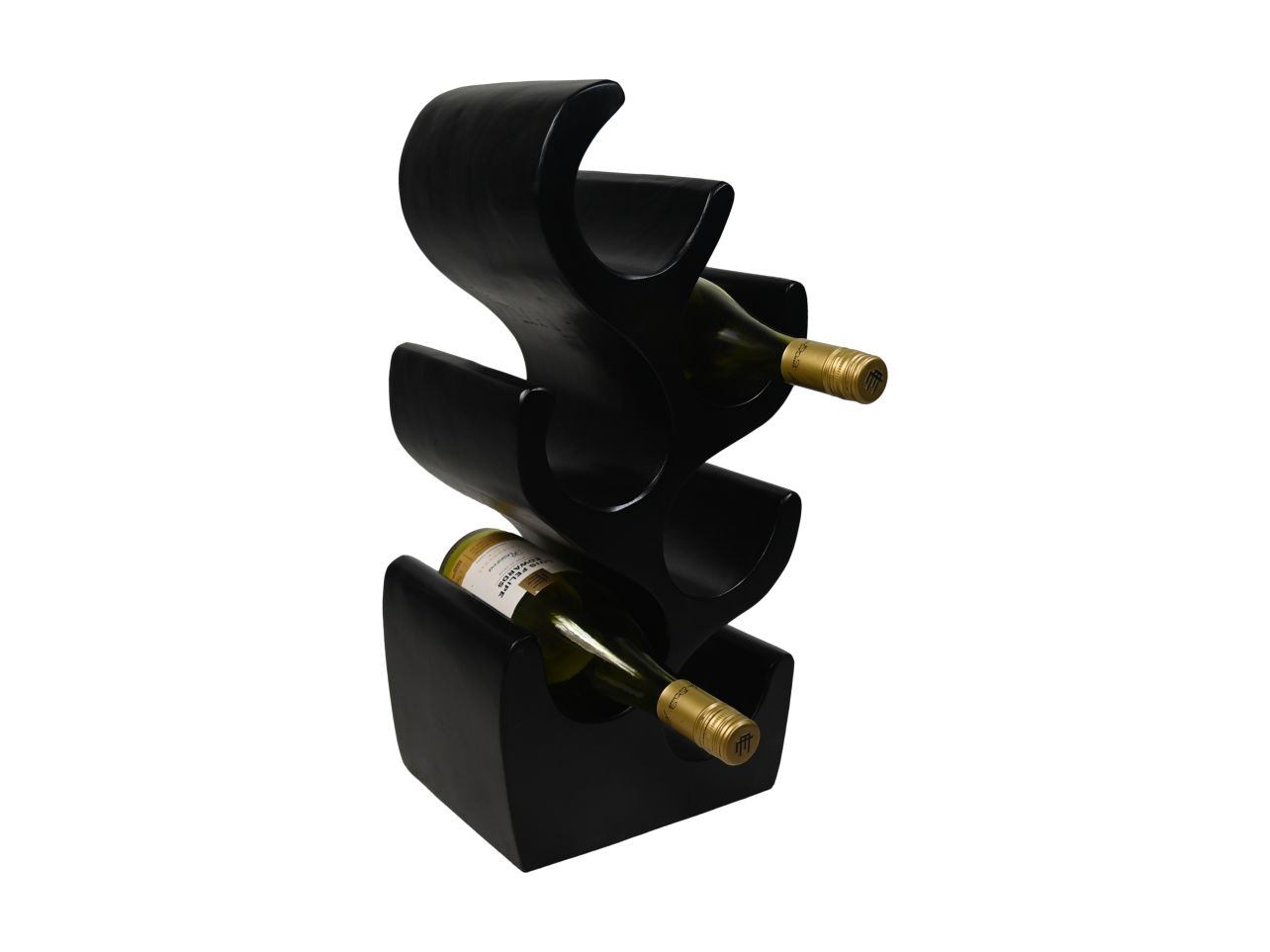 HSM Collection-Stand Weinregal Vins 6 Flaschen-27x20x51-Schwarz-Munggur