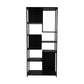 HSM Collection-Offenes Regal Levels-78x35x178-Schwarz-Mango/Metall