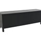 HSM Collection-TV-Schrank 3-türig-160x42x55-Schwarz-Teakfurnier