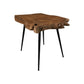 HSM Kollektion-Rechteckiger Couchtisch Root-80x50x53-Natur/Schwarz-Teak/Metall