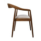 HSM Kollektion-Esszimmerstuhl Wifera + Sitz-55x41x78-Natur/Weiß-Teak/Stoff