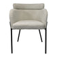 HSM Collection-Esszimmerstuhl Luca S/2-57x60x81-Weiß/Schwarz-Stoff/Metall