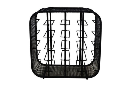 HSM Collection-Stand Weinregal 20 Flaschen-55x25x55-Schwarz-Metall