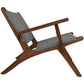 HSM Collection-Gartensessel Rio Mit Armlehne-80x80x67-Natur/Grau-Teak/Bananenblatt