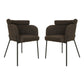 HSM Collection-Esszimmerstuhl Luca S/2-57x60x81-Braun/Schwarz-Stoff/Metall