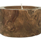 HSM Kollektion-Kerze Baumstamm Klein-ø20x10-Natur-Teak