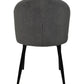 HSM Collection-Eetkamerstuhl Yuna S/2-60x54x82.5-Grau/Schwarz-Stoff/Metall