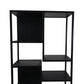 HSM Collection-Offenes Regal Levels-78x35x178-Schwarz-Mango/Metall