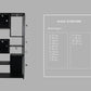 HSM Collection-Offenes Regal Levels-78x35x178-Schwarz-Mango/Metall