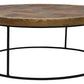 HSM Collection - Runde Mosaik-Couchtisch - ø80x33 - Braun/Schwarz - Teak