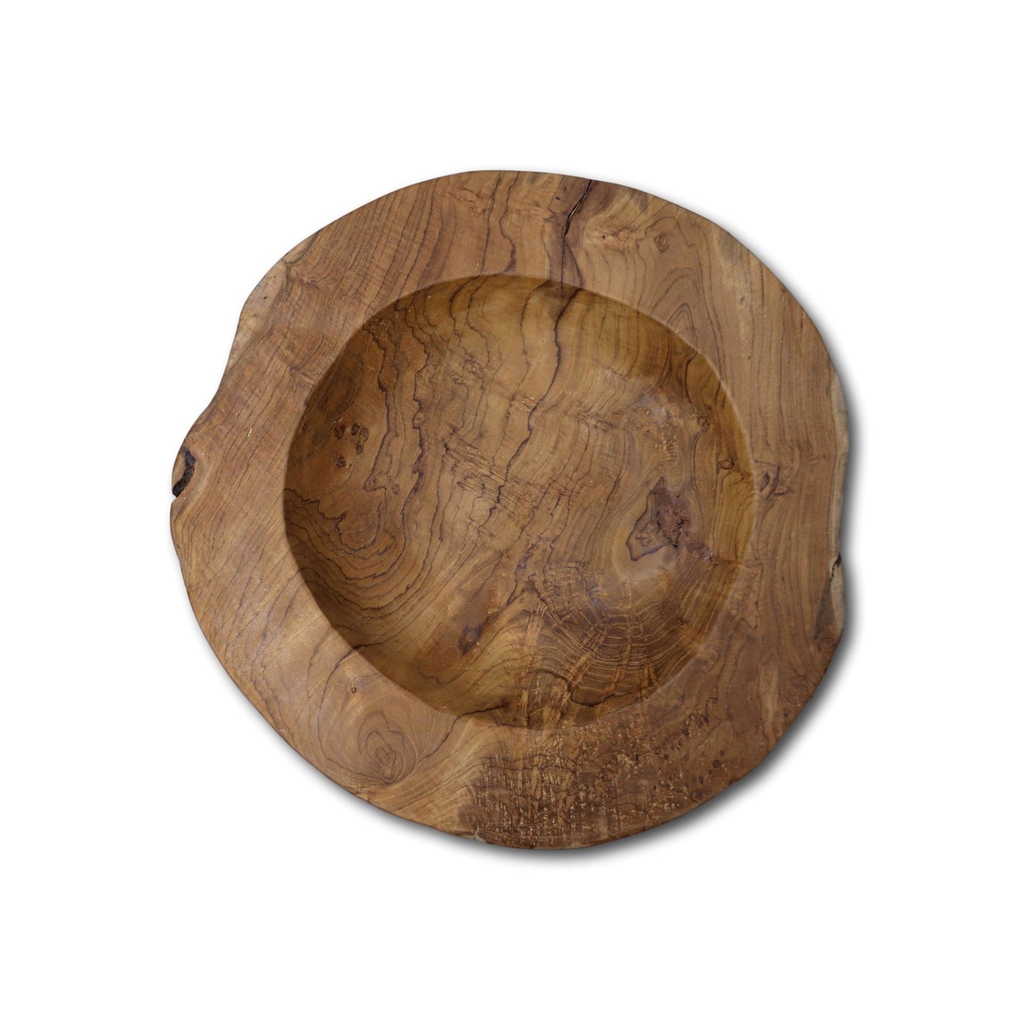 HSM Collection-Fruitschale Groß -ø38-45x15-Natur-Teak