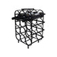 HSM Collection-Stand Weinregal 12 Flaschen-35x25x50-Schwarz-Metall
