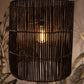 HSM Collection-Hängelampe-ø50x56-Schwarz-Rattan