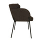 HSM Collection-Esszimmerstuhl Luca S/2-57x60x81-Braun/Schwarz-Stoff/Metall