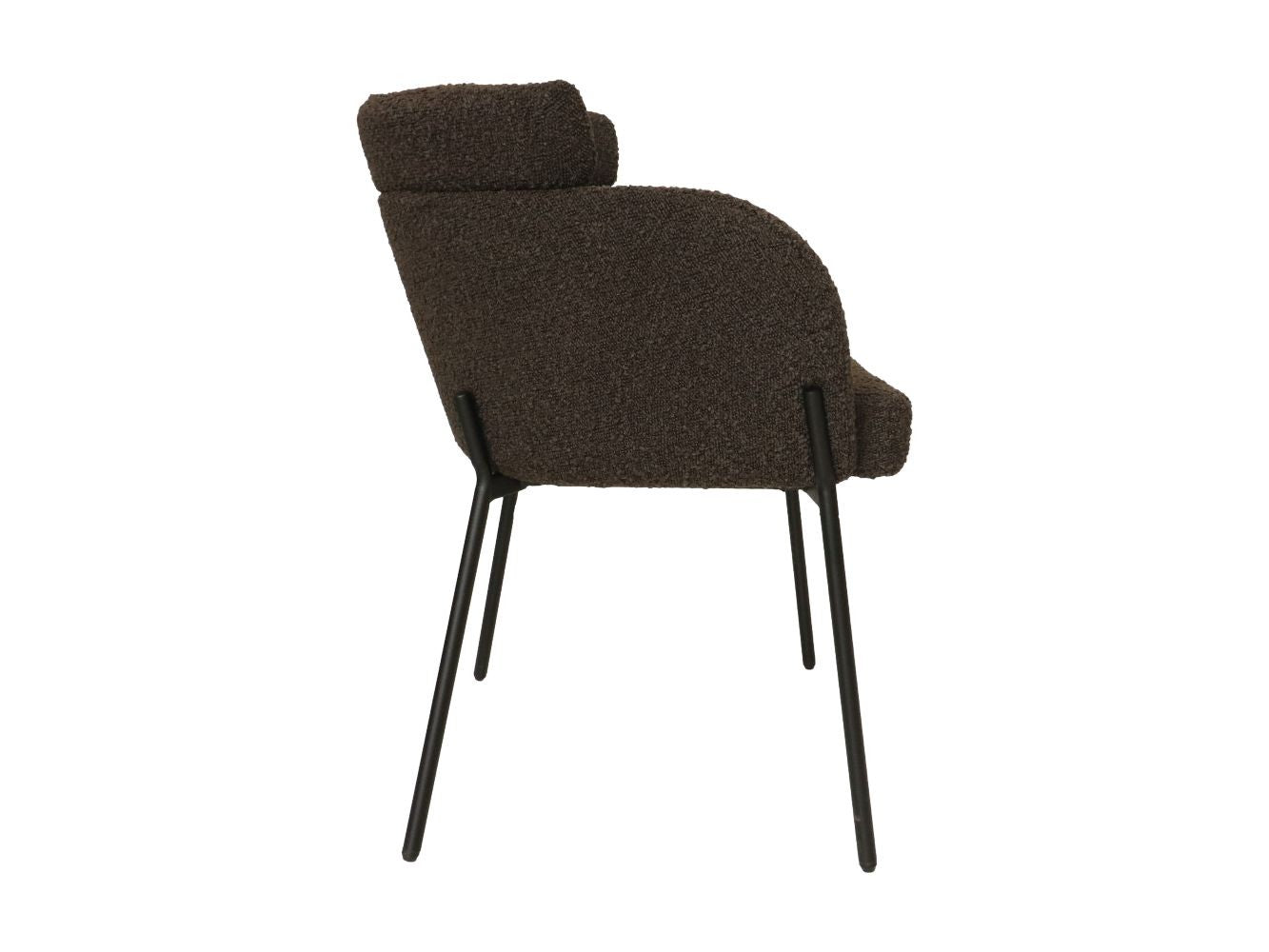 HSM Collection-Esszimmerstuhl Luca S/2-57x60x81-Braun/Schwarz-Stoff/Metall