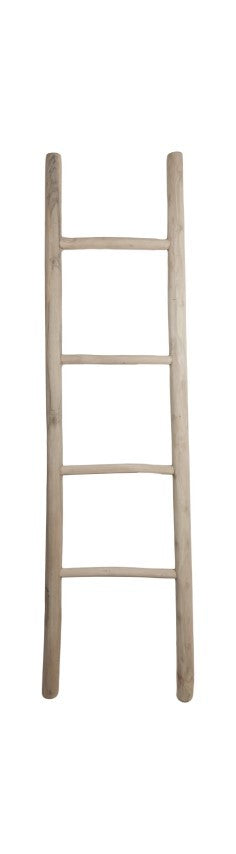 HSM Kollektion - Dekorative Leiter - 35-45x5x150 - Natur - Teak