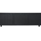 HSM Collection-TV-Schrank 3-türig-160x42x55-Schwarz-Teakfurnier