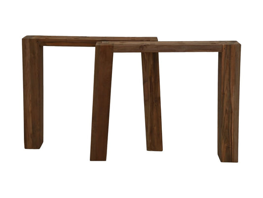 HSM Collection-Tafelpoot Outdoor S/2-93x75x23-Natur-Teak