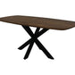 HSM Collection-Dänischer Esstisch-220x110x76-Natur/Schwarz-Mango/Metall