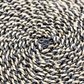 HSM Collection-Teppich Malibu -ø100-Natur/Schwarz-Raffia/Seegras